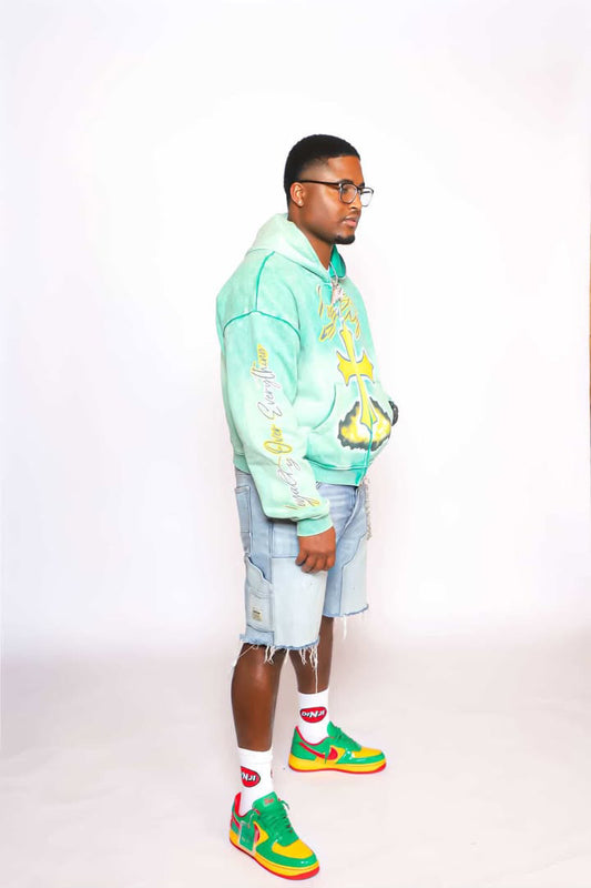 Dinji “Loyalty Over Everything” Crop Jacket