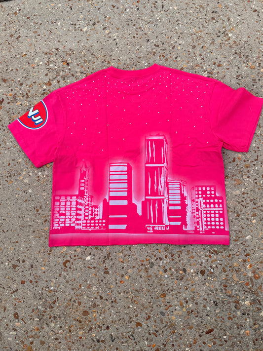 Pink Cropped Tee