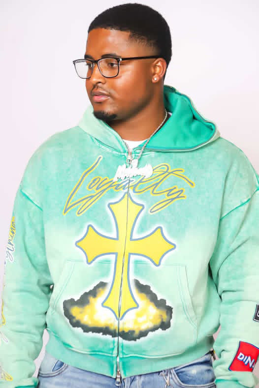 Dinji “Loyalty Over Everything” Crop Jacket