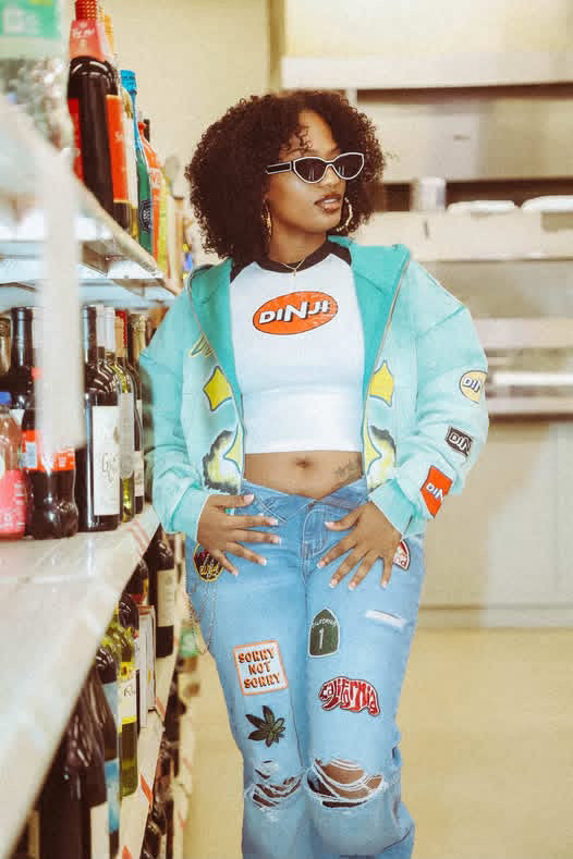 Dinji “Loyalty Over Everything” Crop Jacket