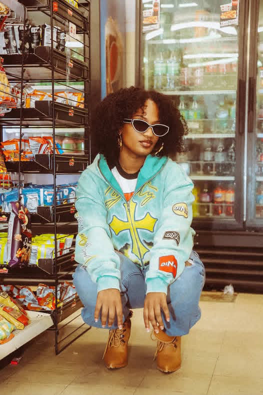 Dinji “Loyalty Over Everything” Crop Jacket